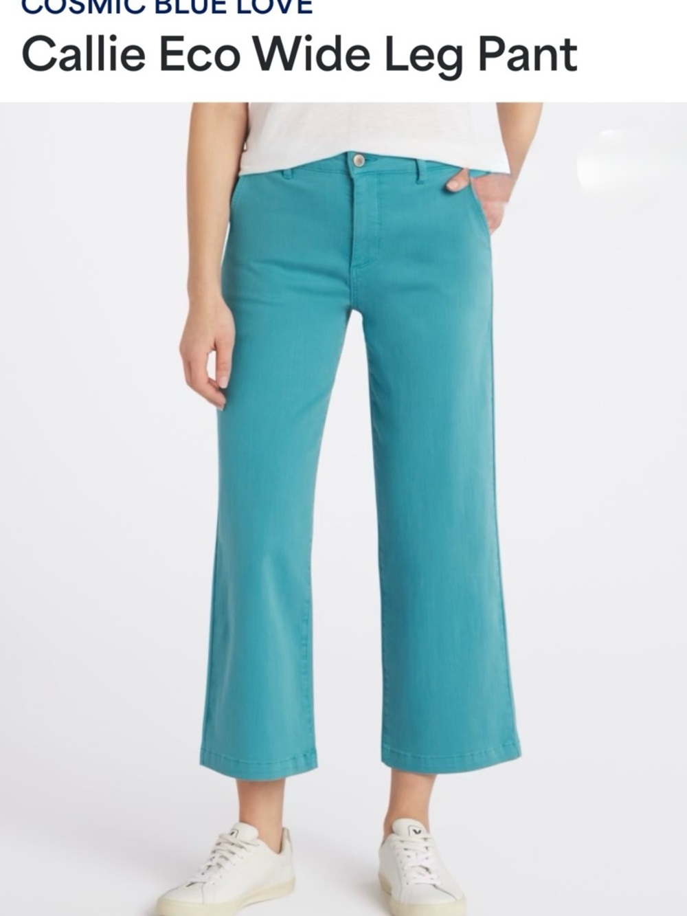 Cosmic Blue Love - Callie Eco Wide Leg Pant. Sz 8/29 - Picture 3 of 6